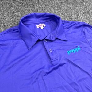 Poppi Dream Team Athletic Performance Blue Polo Shirt
